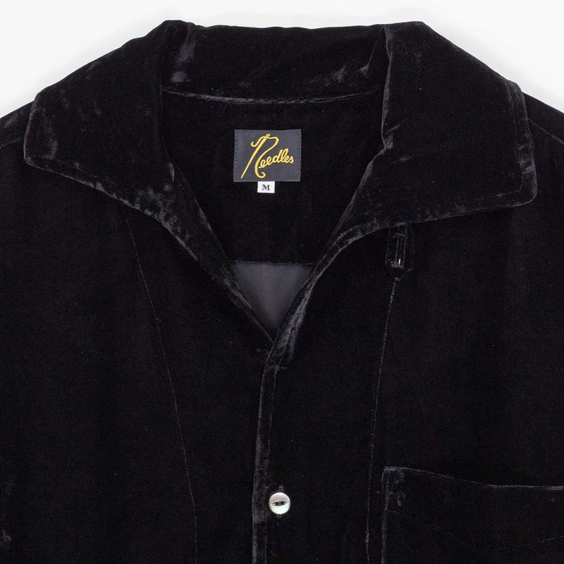 Needles ITALIAN COLLAR S/S SHIRT, Black