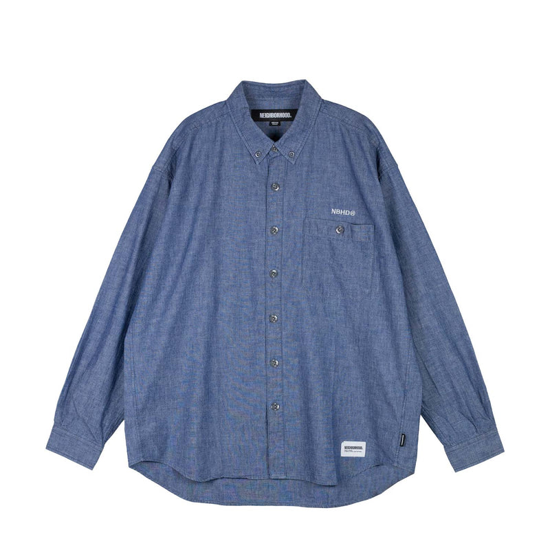 Neighborhood CHAMBRAY BD SHIRT LS, Indigo