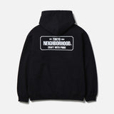Neighborhood CLASSIC SWEAT HALF ZIP HOODIE, Black