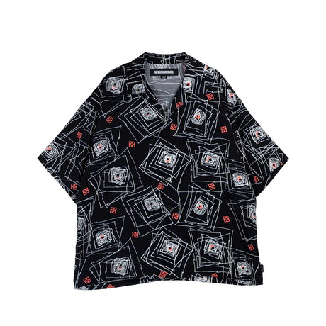 Neighborhood GEOMETRIC HAWAIIAN SHIRT S/S, Black - Image 1
