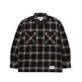 Neighborhood HOMBRE CHECK SHIRT LS, Beige/Brown