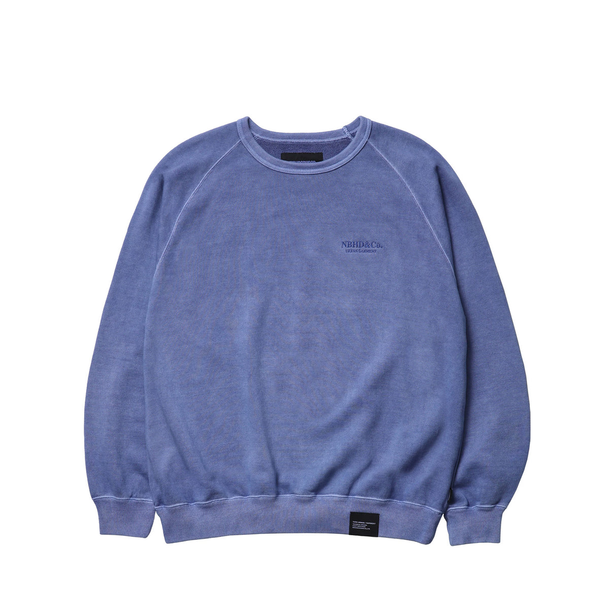 Neighborhood PIGMENT DYED CREWNECK LS, Blue