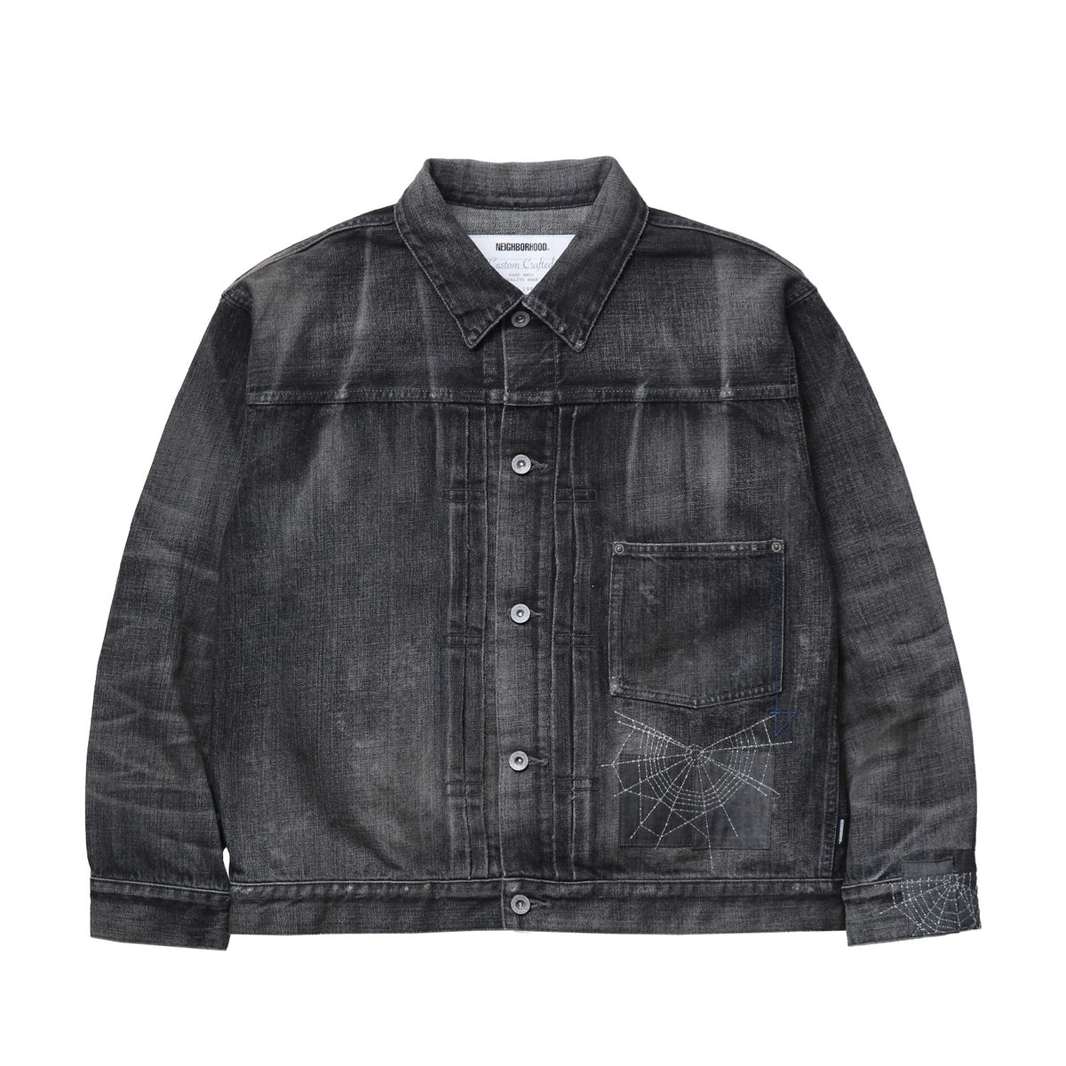 Neighborhood SAVAGE DENIM TYPE-1 JACKET, Black