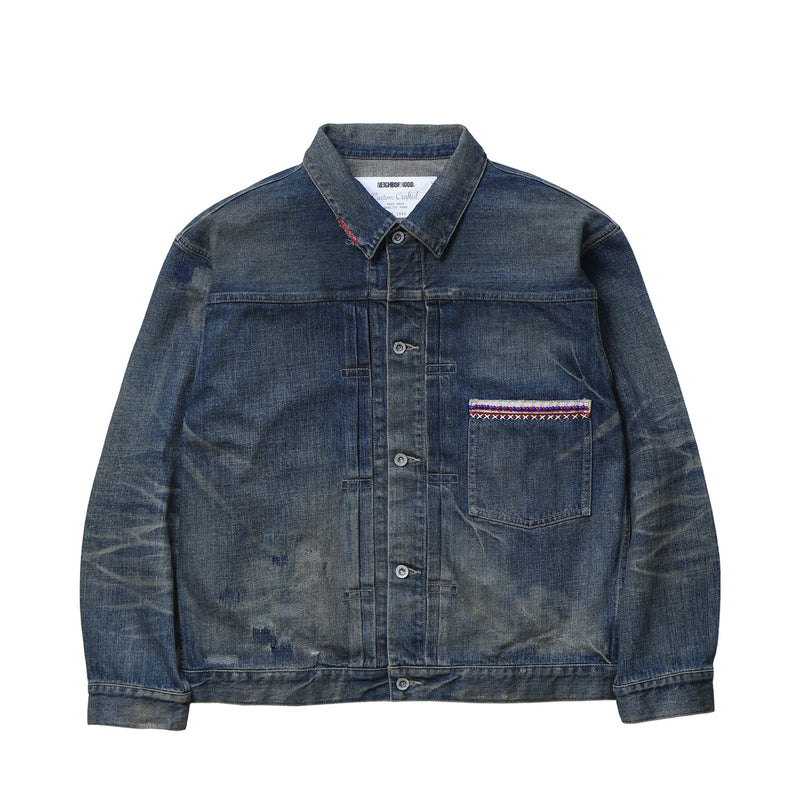 Neighborhood SAVAGE DENIM TYPE-1 JACKET, Indigo