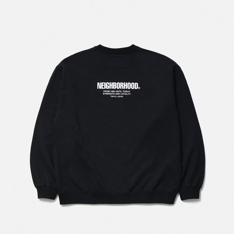 Neighborhood STAPLE SWEAT SHIRT LS, Black