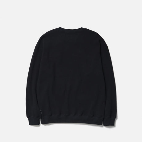 Neighborhood WAFFLE FABRIC CREWNECK LS-1, Black