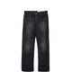 Neighborhood WASHED DENIM FULL CUT PANTS, Black