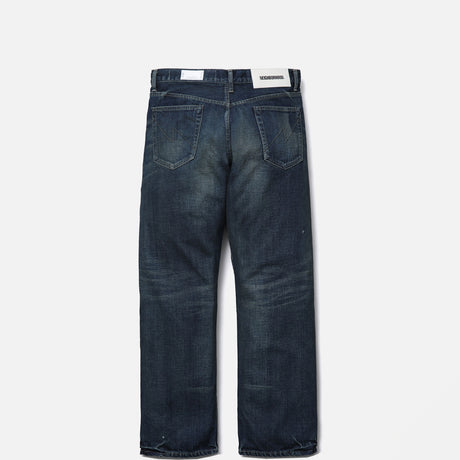 Neighborhood WASHED DENIM FULL CUT PANTS, Indigo