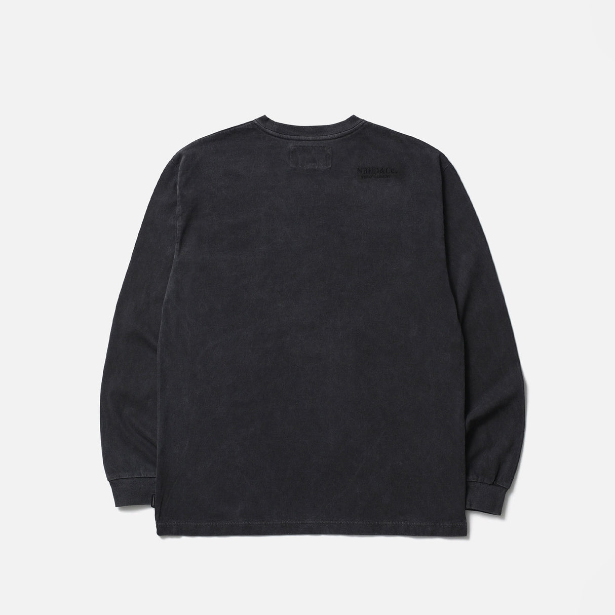 Neighborhood PIGMENT DYED CREWNECK LS, Black