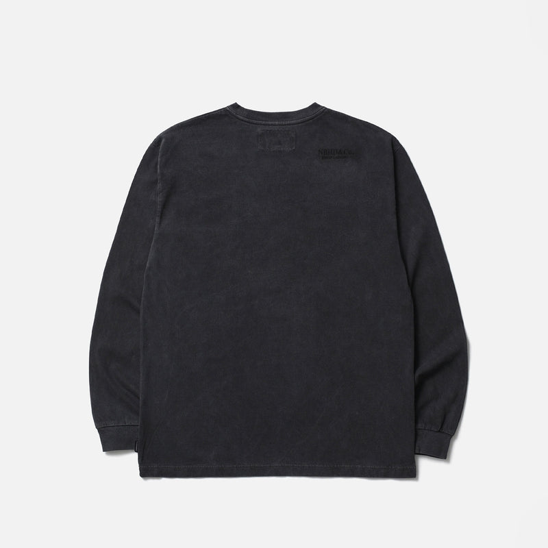 Neighborhood PIGMENT DYED CREWNECK LS, Black