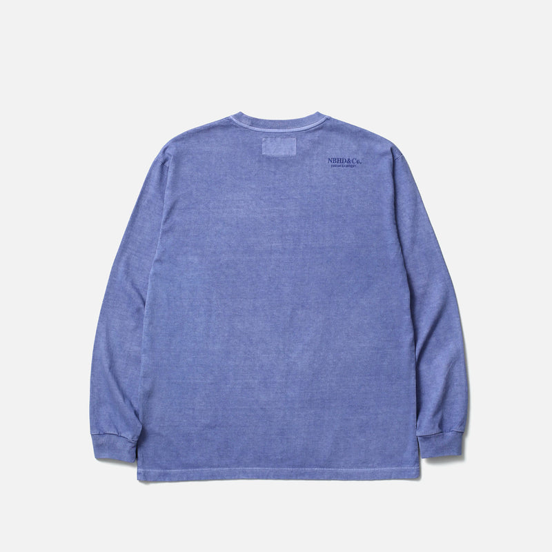 Neighborhood PIGMENT DYED CREWNECK LS, Blue