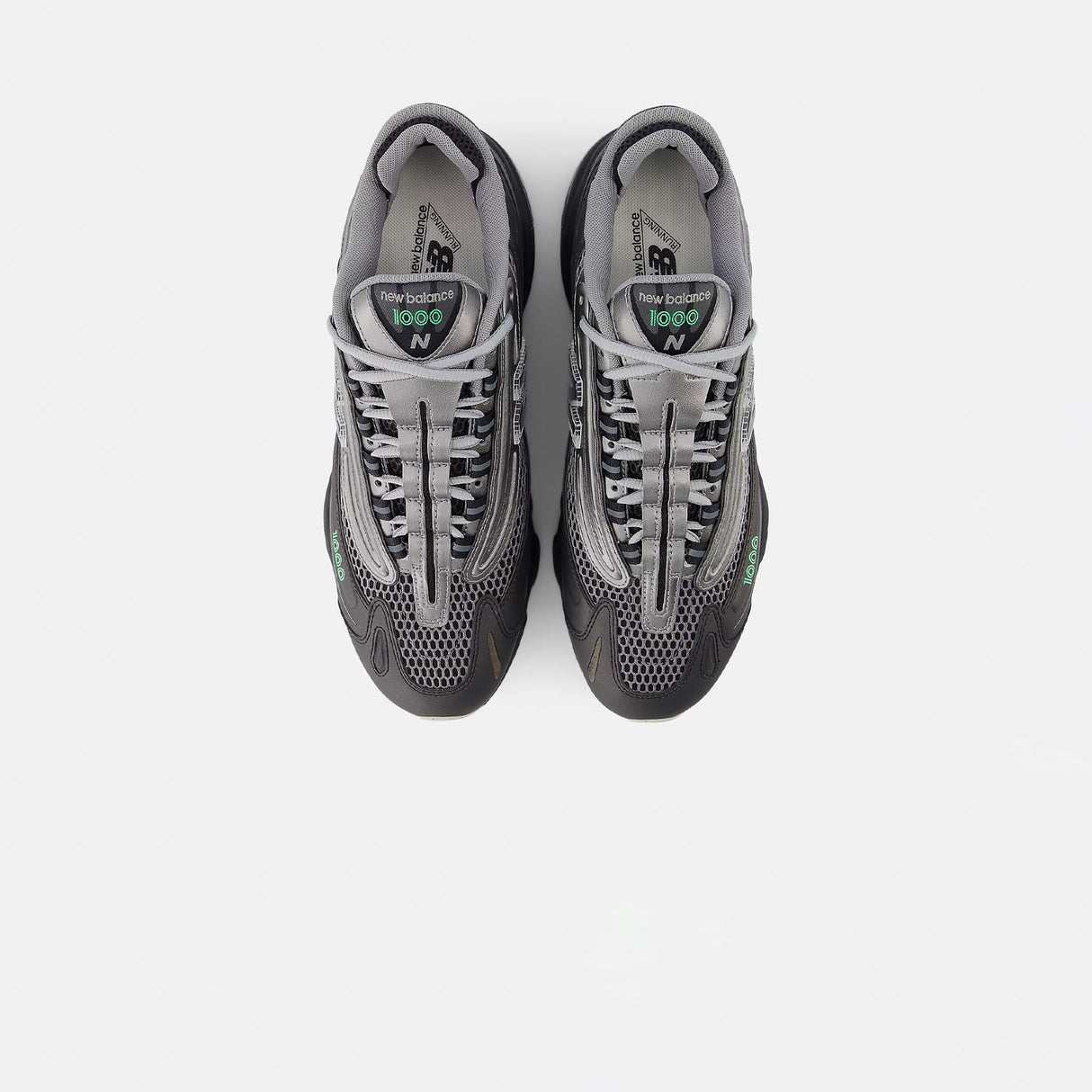New Balance M1000T, Black/Dark Silver Metallic/Lime Leaf