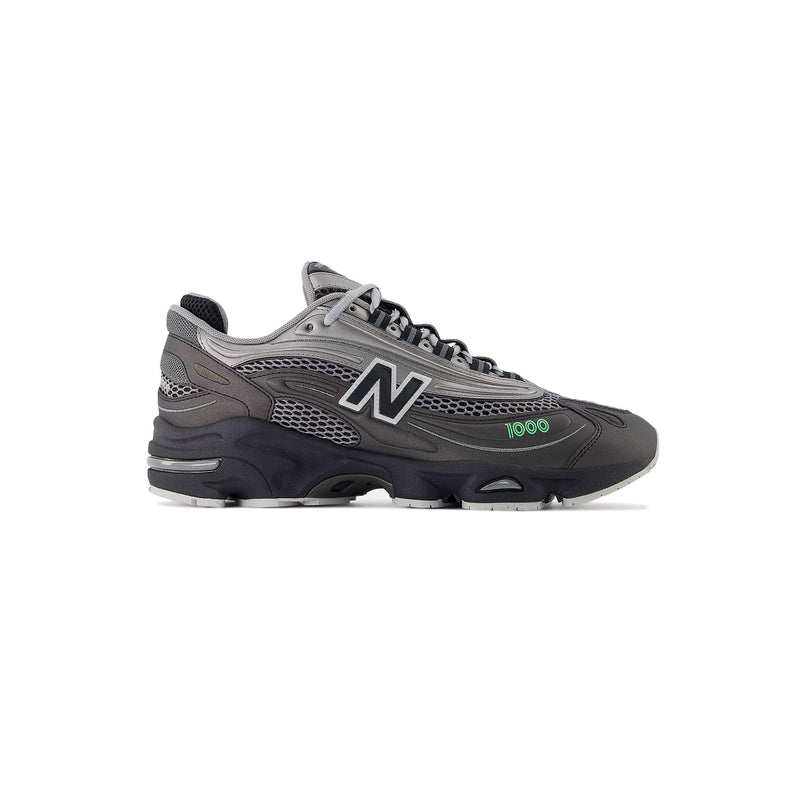 New Balance M1000T, Black/Dark Silver Metallic/Lime Leaf