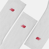 New Balance PATCH LOGO CREW SOCK 3 PACK, White