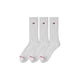 New Balance PATCH LOGO CREW SOCK 3 PACK, White