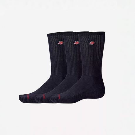 New Balance PATCH LOGO CREW SOCK 3 PACK, Black