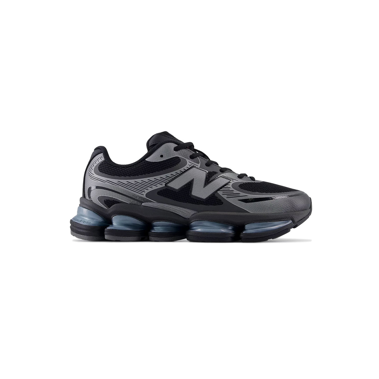 New Balance U2000EA, Black/Dark Silver Metallic/Light Chrome Blue