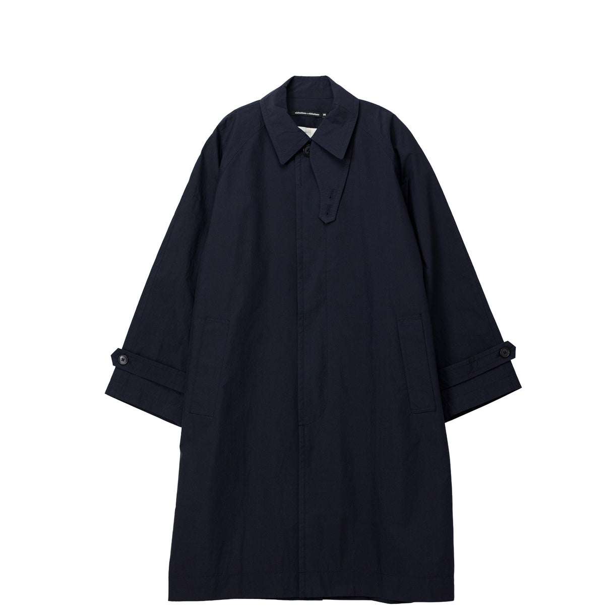 Navy blue coat on a white background