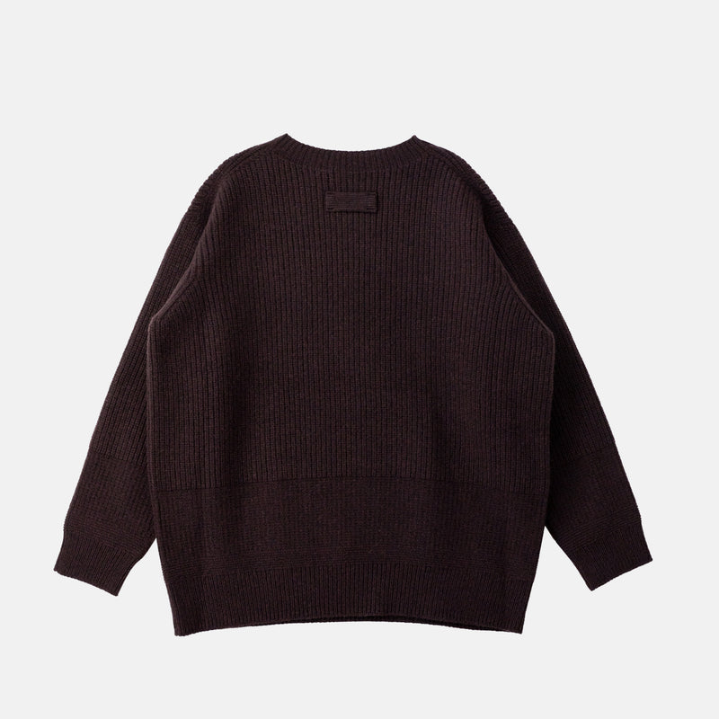 Nicholson & Nicholson WAVY KNITTED SWEATER, Brown