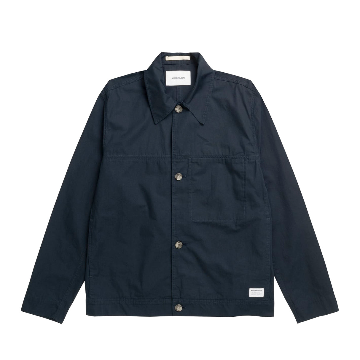 Norse Projects ARRESKOV COMPACT COTTON OVERSHIRT, Dark Navy