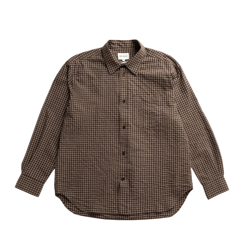 Norse Projects ESPEVIK OVERSIZED CHECK SHIRT, Delicioso Brown
