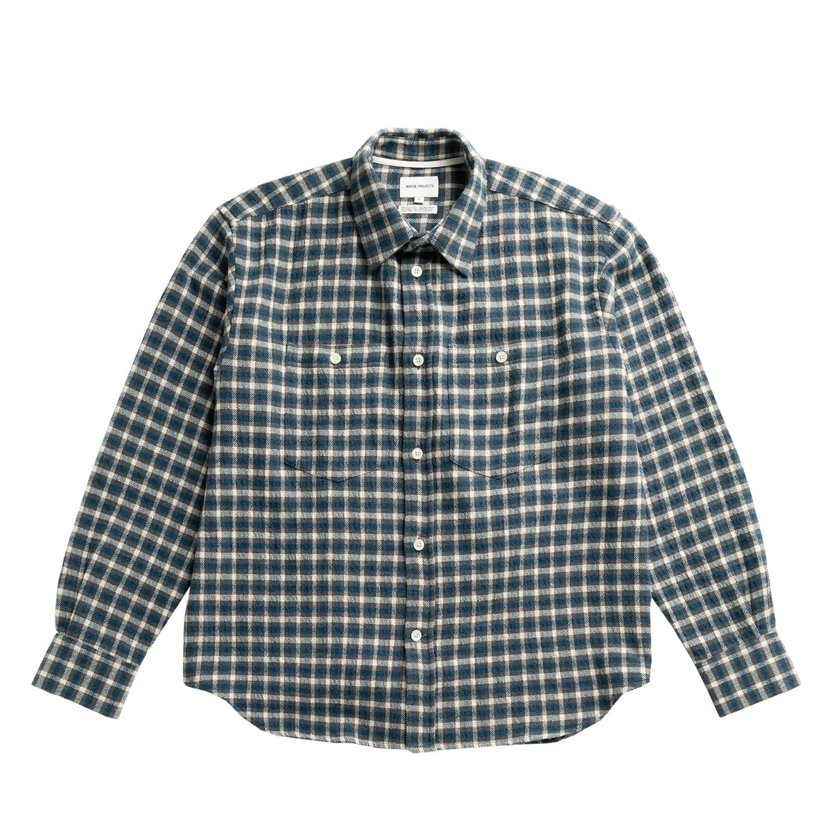 Norse Projects FALSTER HEAVY CHECK SHIRT, North Sea