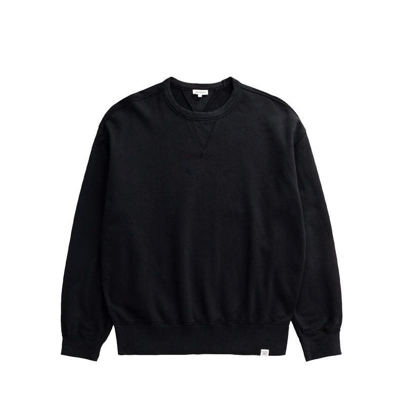 Norse Projects GILJA BRUSHED DIAGONAL COTTON SWEATSHIRT, Black