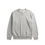 Norse Projects GILJA BRUSHED DIAGONAL COTTON SWEATSHIRT, Grey Melange