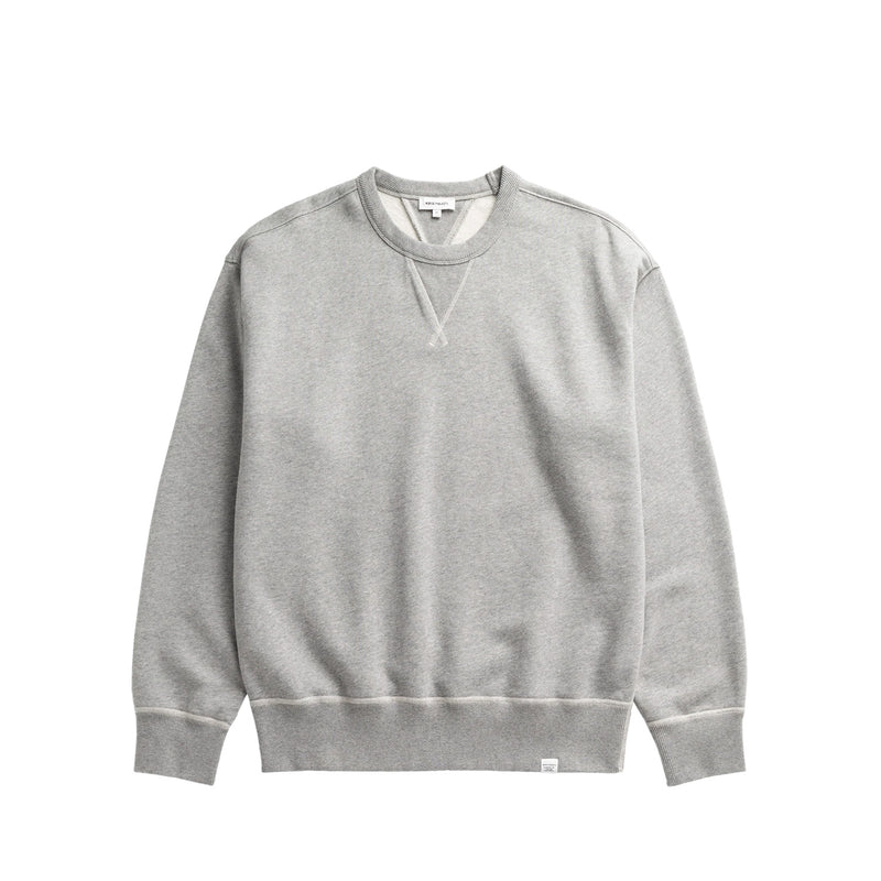 Norse Projects GILJA BRUSHED DIAGONAL COTTON SWEATSHIRT, Grey Melange