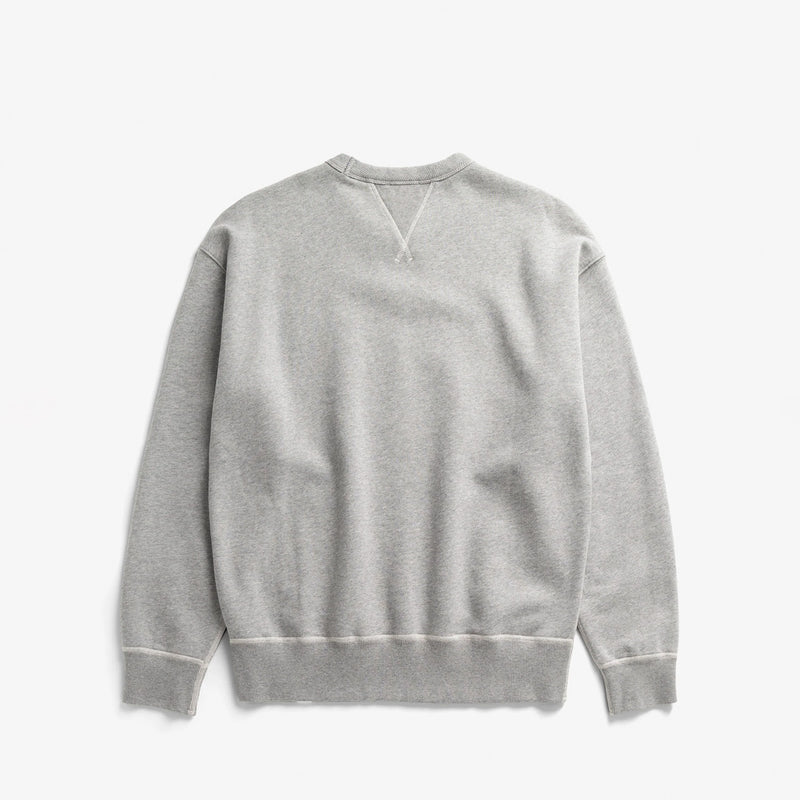Norse Projects GILJA BRUSHED DIAGONAL COTTON SWEATSHIRT, Grey Melange
