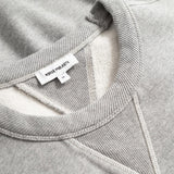 Norse Projects GILJA BRUSHED DIAGONAL COTTON SWEATSHIRT, Grey Melange