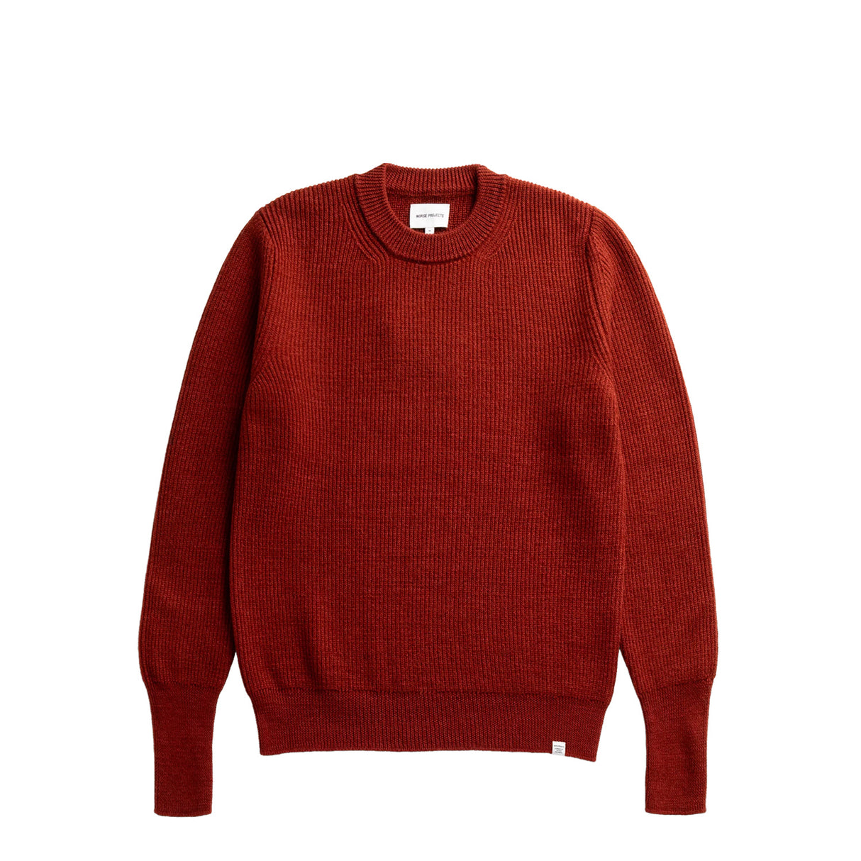 Norse Projects HENNING COTTON WOOL RIB SWEATER, Cowhide