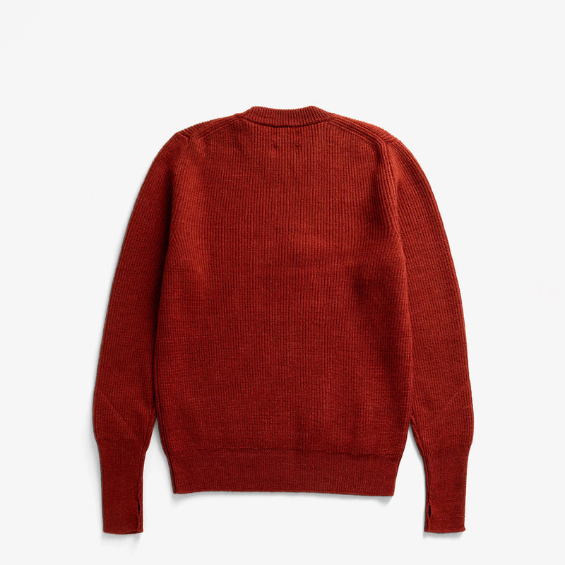 Norse Projects HENNING COTTON WOOL RIB SWEATER, Cowhide