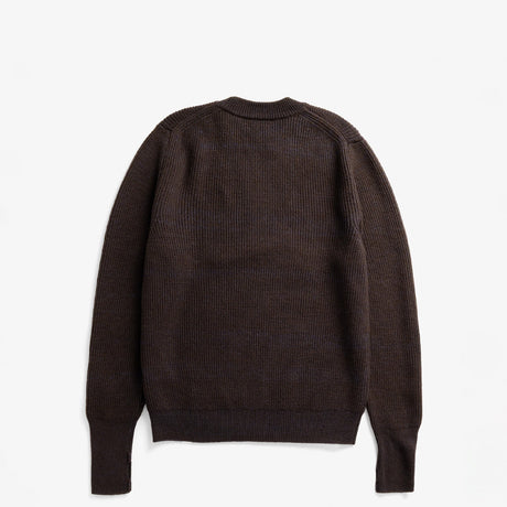 Norse Projects HENNING COTTON WOOL RIB SWEATER, Deepest Purple