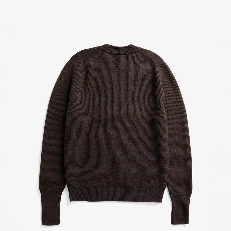 Norse Projects HENNING COTTON WOOL RIB SWEATER, Deepest Purple