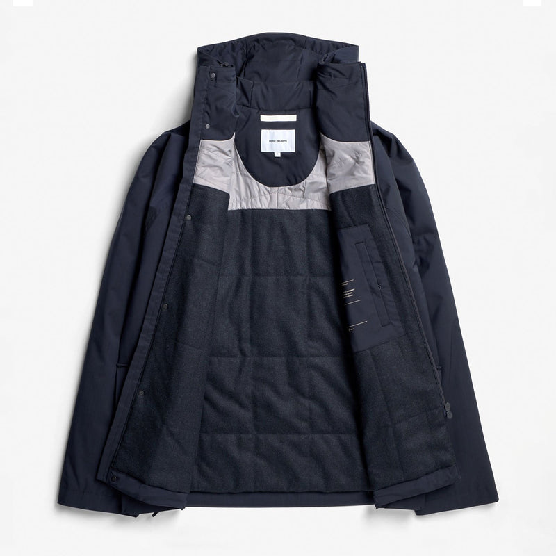 Norse Projects HERLUF ALPINIX SMART MERINO JACKET, Dark Navy