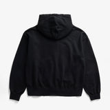 Norse Projects KELDUR DIAGONAL COTTON ZIP HOODIE, Black