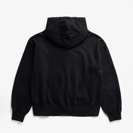 Norse Projects KELDUR DIAGONAL COTTON ZIP HOODIE, Black