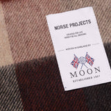 Norse Projects MOON MERINO CHECKED SCARF, Espresso