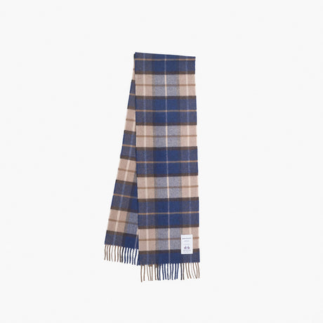 Norse Projects MOON MERINO CHECKED SCARF, Estate Blue