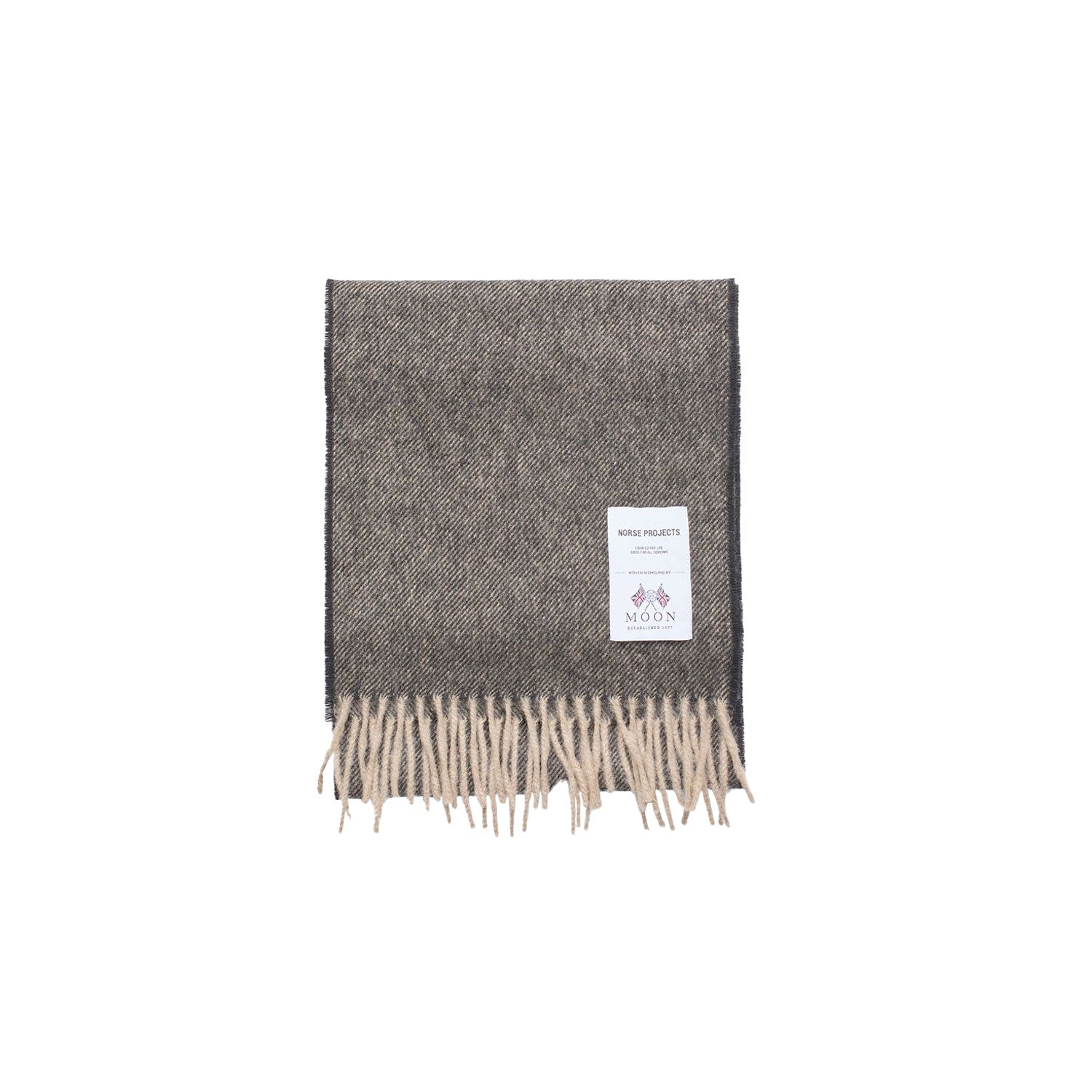 Norse Projects MOON MERINO LAMBSWOOL SCARF, Seal Brown – Beamhill