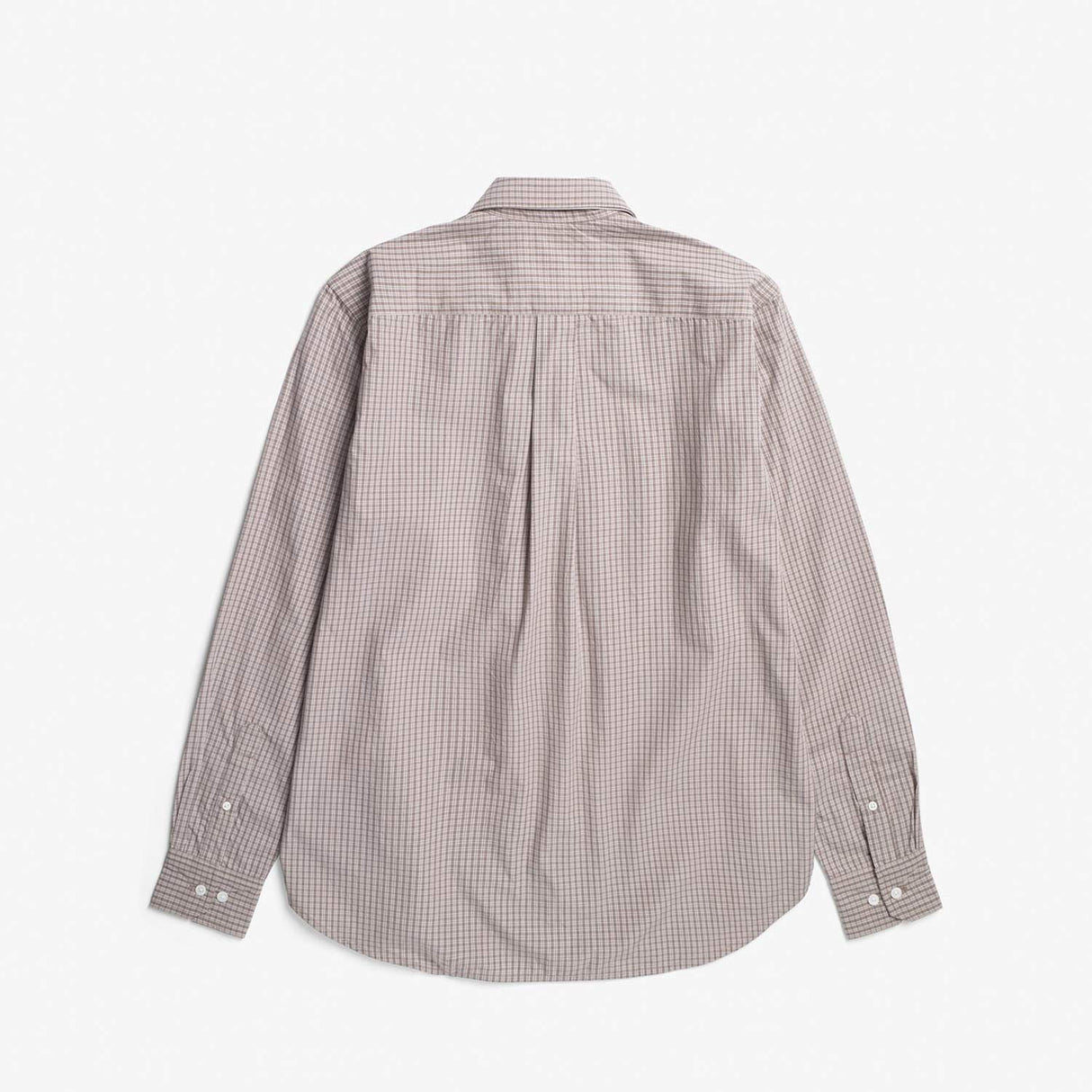 Norse Projects OLE OVERSIZE POPLIN CHECK SHIRT, Walnut