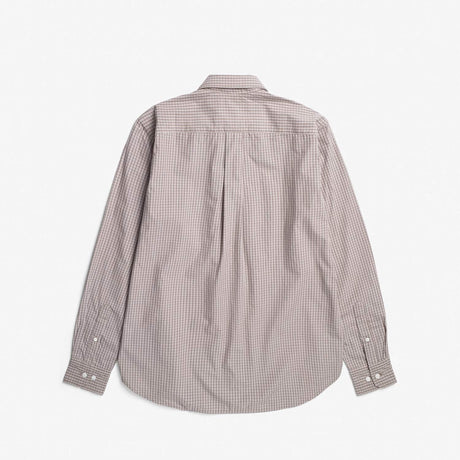 Norse Projects OLE OVERSIZE POPLIN CHECK SHIRT, Walnut