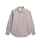 Norse Projects OLE OVERSIZE POPLIN CHECK SHIRT, Walnut