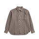 Norse Projects OLE OVERSIZED WOOL STRIPE SHIRT, Seal Brown