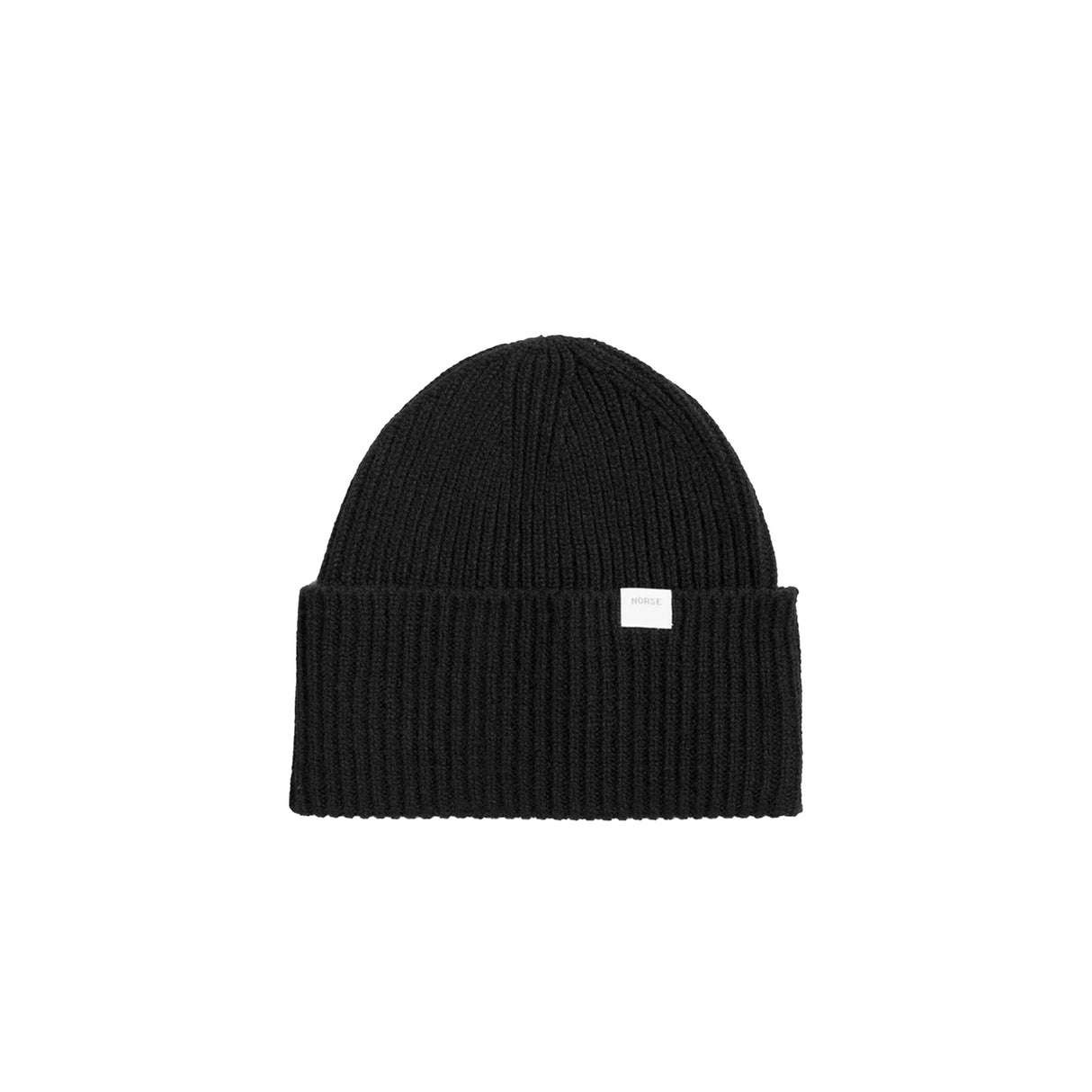 Norse Projects STANDARD MERINO LAMBSWOOL BEANIE, Black