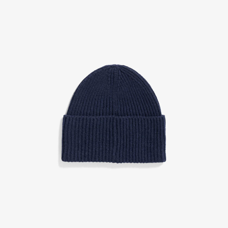 Norse Projects STANDARD MERINO LAMBSWOOL BEANIE, Navy