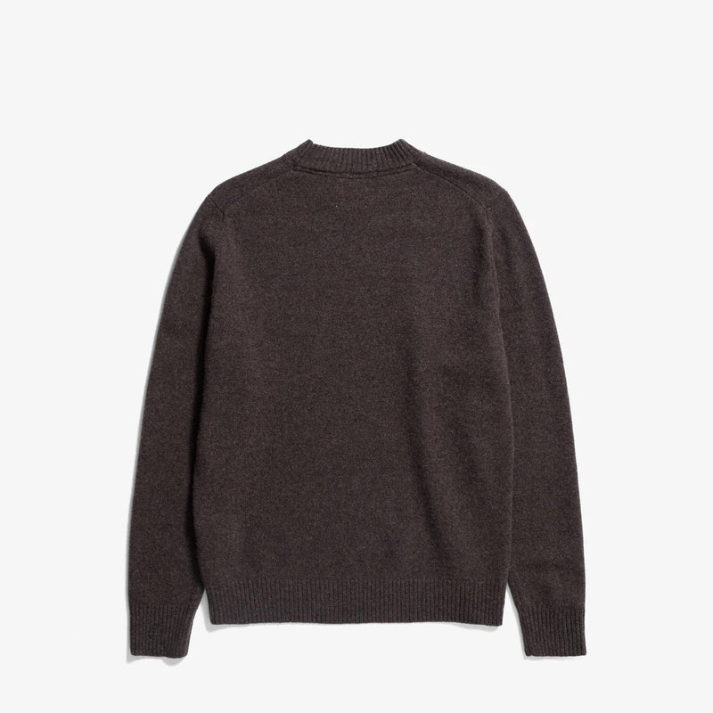 Norse Projects STANDARD MERINO LAMBSWOOL SWEATER, Heathland Brown