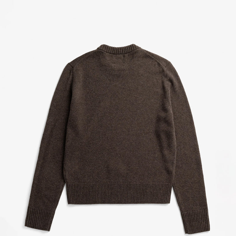 Norse Projects STENSMARK MERINO LAMBSWOOL SWEATER, Heathland Brown