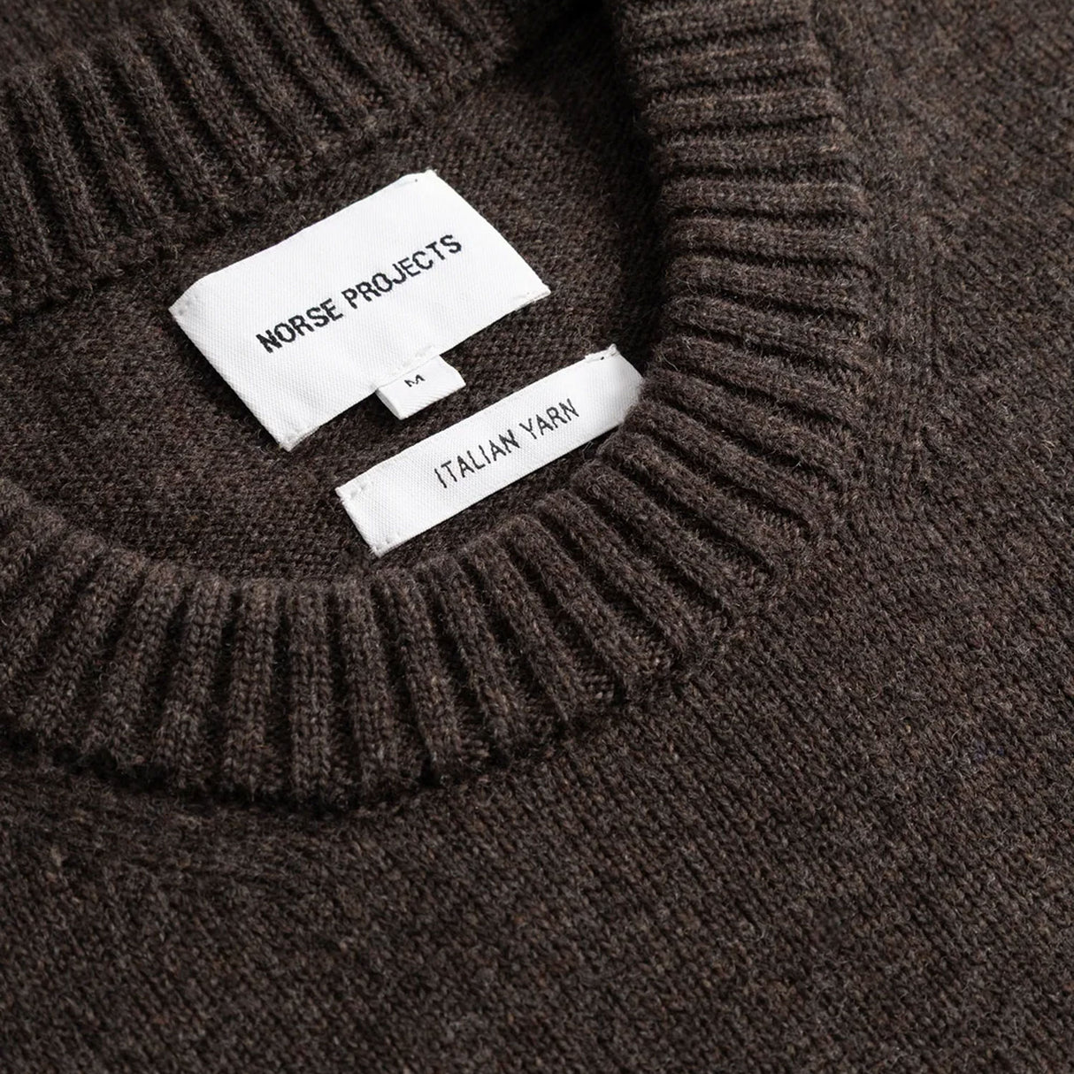 Norse Projects STENSMARK MERINO LAMBSWOOL SWEATER, Heathland Brown